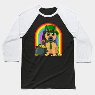 German Shepherd Rainbow Irish Clover St Patrick Day Dog Gift graphic Baseball T-Shirt